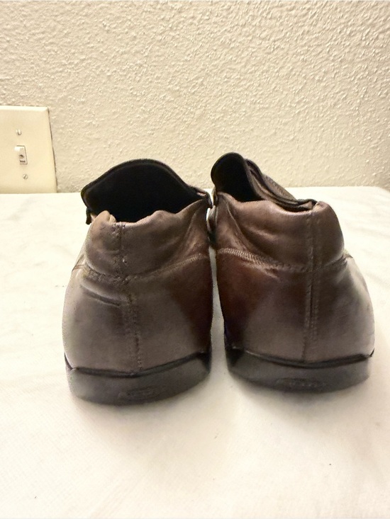Tod\'s Dark Brown Leather Penny Loafers, pre-owned, gently owned. main image 6